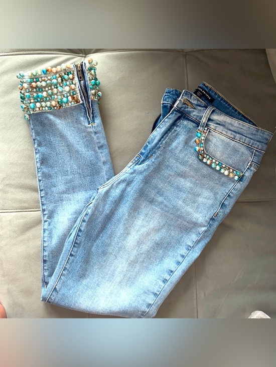 Boston Proper Denim - Perfect Boston Proper embellished pearl ankle jeans 8